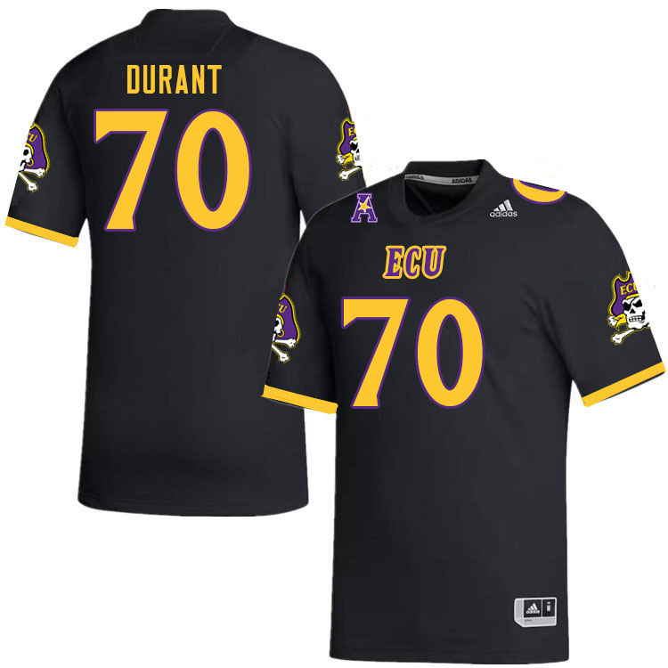 Men #70 Kameron Durant ECU Pirates 2023 College Football Jerseys Stitched-Black